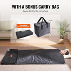 VEVOR Sauna Blanket for Detoxification, Portable Far Infrared Sauna for Home, PU Sauna Bag w/Therapy Stones & Carbon Fiber Heating, 1-6 Level Adjustable Temp 95-185℉, 1-60 Minutes Timer, 75 x 35in