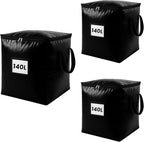 3 Pack 140L Storage Bags for Clothes, Moving Bags Heavy Duty Extra Large with Reinforced Handle, Storage Containers for Organizing Bedding, Blanket, Sheets, Pillows, Toys, Christmas Decorations