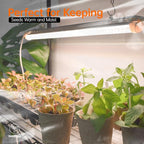 Bstrip Indoor Greenhouse with Grow Light, Metal Plant Stand, 3 Pack T8 2FT Full Spectrum Plant Lights, Timer, Black, 23.5"x13.8"x59"