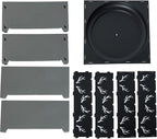 21.5 Inch Outdoor Wood Burning Fire Pit, Bonfire Grill for Patio and Backyard, Outdoor Portable Fireplace with Flame Panel - Flint Gray