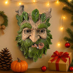 Abia Jaeia Pipe Tree Face Sculpture, Funny Pipe Old Man Tree Hugger Statue, Indoor & Outdoor Creative Props for Garden and Home,9" x 7" x 2.4"