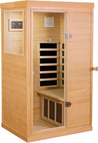 Saunas 909Mini Far Infrared Sauna, Indoor Dry Sauna (Hemlock Wood, 1 Person Mini Size Left Door)