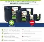 150 Gallon Large Raised Garden Bed Bag (44x24 inch) Big Garden Bag Sturdy Plant Grow Bag for Potato,Tomato Planter,Herb Veggies Planter Bag,Flower Bed,Yard Waste Bag,Lawn Debris Bag,Leaf Bag W/ Gloves