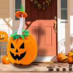 Halloween Pumpkin Goose Outfit Porch Goose Clothes Yard Silly Lawn Duck Shirt for Cement Plastic Duck(23'' Porch Style)