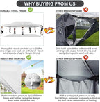 COBIZI 13x26 Pop up Canopy Tent 13x26 Canopy with 6 Sidewalls Waterproof Heavy Duty Commercial Canopy Tent for Parties Outdoor Tent Garden Gazebo Tent, Carry Bag with Wheel(13x26ft, White)