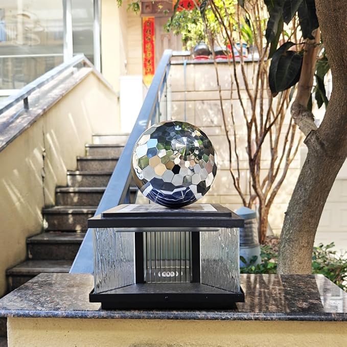 304 Stainless Steel Gazing Ball Sculptures Diamond Ball Decoration Mirror Hollow Decor Ball Reflective Garden Sphere Hollow Metal Ball Ornament Statues Gazing Globe for Home Garden (4 inch)