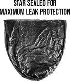 Aluf Plastics T-Tough Roll Pack Low Density Repro Blend Star Seal Coreless Rolls Bag, 45 Gallon Capacity, 46" Length x 40" Width, XXH Strength, Black (Pack of 400)