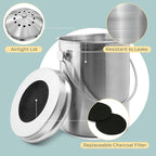 EPICA Countertop Compost Bin Kitchen | 1.3 Gallon | Odorless Composting Bin with Carbon Filters | Indoor Compost Bin with Lid | Stainless Steel Kitchen Composter for Food Scraps & Waste Recycling
