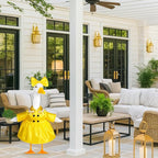 Porch Goose Outfit Flower Lawn Goose Dress Clothes for 23" Large Geese Statue Outdoor Patio Yard Lawn Art Decoration
