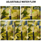 360° Adjustable Drip Irrigation System - Garden Watering Atomizing System with 16 Nozzles, Greenhouse Accessories for Yard, Lawn, Plants, Garden, 5/16 inches Hose, 50 ft