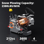 24-Inch 212cc 2-Stage Self-Propelled Gas Snow Blower with Electric & Recoil Start, Heated Handles, LED Light, 180° Rotating Chute, 13" Tires, Heavy-Duty Snow Thrower for Driveways & Sidewalks