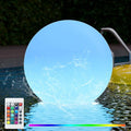 FUYO LED Ball Light, 16-inch Solar Light Up Pool Balls, Rechargeable & Remote Control Globe Lights 16 RGB Colors Mood Night Light, IP66 Water-Resistant Floating Light for Pool, Party, Pond - 1pcs