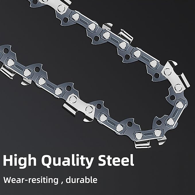 8 Inch Chainsaw Chain 050" Gauge, 3/8" LP Pitch, 33 Drive Links, 8 Inch Chain Saw Chains Fits for Chicago Sun Joe SWJ800E SWJ806E Portland, Greenworks and More- S33 (3 Chains)
