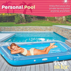 Premium Inflatable Tanning Pool Lounger | Inflatable Tanning Bed for Adults - 4 in 1 Multipurpose Suntan Tub | Pool Floats Adults, Inflatable Pool Float | Tanning Float - Sunbathing Pool Raft