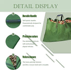 Reusable Yard Waste Bags, Leaf Bags with Handles 600D Oxford Cloth Leaf Collector Foldable Waste Container Lawn Leaf Pick Up Tools Portable, 45.27x22.75 (inch)