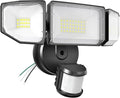 85W LED Security Lights Motion Sensor Light Outdoor, 8500LM Dusk to Dawn, IP65 Waterproof, 6500K, 3 Head Motion Detected Flood Light, Floodlight for Outside, Garage, Yard, Porch (Black)