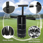 Portable Golf Hole Cutter, Carbon Steel Hole Digger with Detachable Handle, USGA Standard 2 Inch 4 Inch & 6 Inch, for Backyard, Lawn, Garden, Outdoor Putting Green Practice
