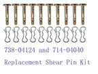 12 pcs 738-04124A and 714-04040 Shear Pins and Cotter Pins for Cub Cadet MTD Troy Bilt Snowblowers