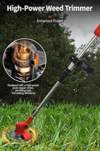 Cordless Weed Wacker, Electric Weed Eater, Grass Trimmer Cordless, 2 Batteries, Weed Erimmer,red