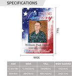 Custom Memorial Flag Personalized Garden Flag for Cemetery in Loving Memory with Photo Name Date Memory Garden Flags For Loss of Loved One Lawn Outdoor Double Sided Yard Flags (Memorial Funeral Flags 3, 28x40(in))