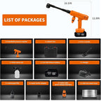 Cordless Pressure Washer,1200PSI Portable Power Washer with 4Ah Battery&Charger,6-in-1 Nozzle,5 Meter Hose,Handheld High-Pressure Car Washer for Cars/Yard/Home/Floor (Orange)