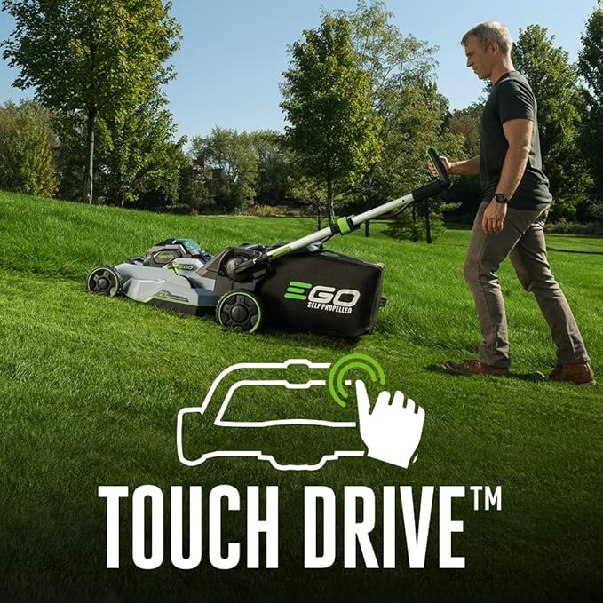 EGO POWER+ Electric Lawn Mower, Self-Propelled Cordless with Select Cut and Touch Drive, Includes (2) 56V 6.0Ah Batteries and Rapid Charger - LM2134SP-2
