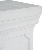 Decorative Roman Column Pedestal Column Plant Stand, Vintage European Style Classical Garden Pillar, Indoor Outdoor Decor, Pedestal Columns Plants Standing for Entryway Garden Yard Home (Antique White/19.25''H)