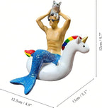 Garden merman Unicorn Statue - Outdoor Garden Decor, Figurine Ornament for Indoor Outdoor Home Patio Yard Lawn, Gift for Mom,Ladies,Housewarming, Party Favor - Resin Craft for Yard & Tabletop Display