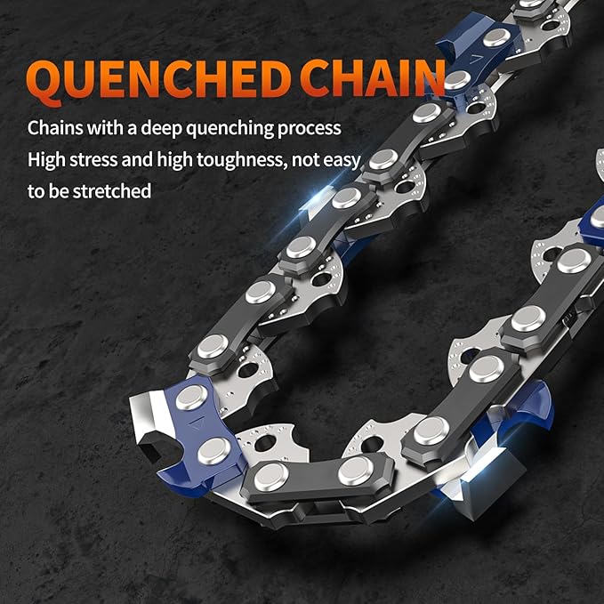 3Pcs 14 Inch Chainsaw Chain, 3/8" LP Pitch .050" Gauge 52 Drive Links,Replacement Chains for Portable Mini Chainsaw, Guide Saw Chain for Chainsaws (14"-52DL-3/8"LP .050"-3pcs)