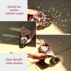 FONMY Gazing Ball Spiral Tail -Decorative Wind Spinner Sun Catcher Rainbow Maker 11 inch Tail and 2 inch Pink Crystal Orb. Indoor Outdoor Garden Decoration -13 inch Height