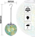 Solar Hanging Lantern Solar Outdoor Lanterns Mosaic Gazing Ball Outdoor Hanging Lights Outdoor Lights Waterproof Garden, Patio, Pathway & Yard Décor Green