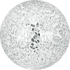 Decorative Ball for Bowls, 3 Inch Mosaic Glass Balls Decorative Glass Orbs for Home Decor/Dining Tables/Wedding Party/Coffee Table/Centerpiece Decor [Silver]