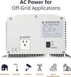 Morningstar SureSine 300W Pure Sine Wave Off-Grid Inverter - 24VDC, 120VAC, 60Hz, Type B AC Terminals (SI-300-24-120-60-B) - DC to AC Converter, Solar/Non-Solar Systems, Bluetooth Mobile Apps