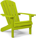 YEFU Plastic Adirondack Chairs Weather Resistant, Patio Chairs 5 Steps Easy Installation, Like Real Wood, Lawn, Outside, Garden Chairs (Kelly Green)