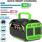 600W Power Inverter, 12V DC to 110V AC Converter with LED Display, 2 AC Outlets, 2 PD 25W Type-C, 2 QC 18W USB-A(4.2A)，2 DC Port, for Road Trips Laptop Computer