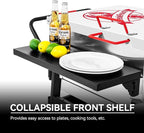 Creole Feast CFB1001A 90 QT Crawfish Boiler, Outdoor Single Sack Propane Gas Cooker with Folding Cylinder Mounting Bracket and Stirring Paddle for Seafood & Crawfish Season, Black