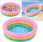 Children Swimming Pool, Round Shape Bright Color Baby Basin Pool, Inflatable Swimming Pool for Indoor (M)