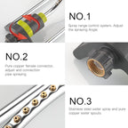 Lawn Sprinkler, GUDWING Metal Oscillating Sprinkler with Brass Nozzles, Water Sprinkler for Lawn Covers up to 3,600 Ft, includes Spray Jet Cleaning Needle, Grey