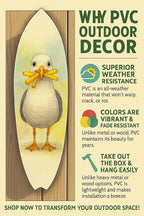 JennyGems Funny Seagull Surfboard Wall Art – Coastal Beach Decor, Seagull with Fries, Outdoor PVC Surfboard Sign (3 Foot)