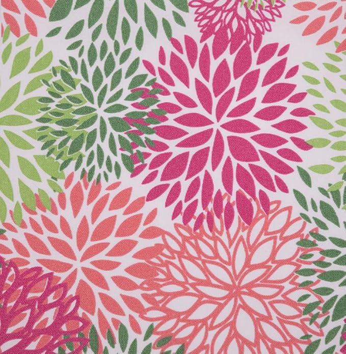 RSH DECOR Deep Seating Cushion with Pillow Back | 25” x 25.5” Seat | Water and Fade-Resistant Spun Fabric | Outdoor Chair Cushion Set for Patio Furniture | Floral Blooms Harmony Pink