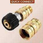 Pressure Washer Adapter Set, Pressure Washer Quick Connect Fittings, Set Quick Connect Kit with M22 Swivel to 3/8'' Quick Connect, 3/4" to Quick Release, M22-14 Fittings, 8 PCS