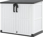 NUNU LAB Outdoor Storage Cabinet 36 Cu.Ft Garden Storage Shed Waterproof Lockable for Garden Hoses, Generator, and Lawn Mower