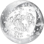 uxcell 90mm/3.5" Crystal Sphere Ball Bubble Glass Solid Decorative Sphere Crystal Ball Prop Ornament for Feng Shui Divination Fortune Telling Tabletop Fountain Decoration, Clear