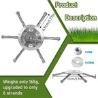 6 Inch Steel Wire Rotary Heavy Duty Weed Brush Cutter Wheel Grass String Trimmer Blades Head Universal Metal Wire Weed Eater Trimming Head Replacement Weed Wacker Weedeater Attachments (3 heads - 7in)