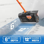 Litheli Cordless Snow Shovel, 20V 12'' Lightweight Electric Snow Blower for Driveway, Battery Powered Snow Thrower, 2.0Ah and 4.0Ah Battery Included