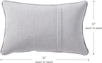 Greendale Home Fashions Sunbrella 21" x 14" Rectangle Outdoor Throw Pillow with Removable Cover (Set of 2), Canvas Granite 2 Count