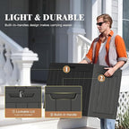 Outdoor Storage Deck Box, 45 Gallon Outside Storage Box Waterproof Deck Box, Lockable Patio Storage Box UV-Resistant for Garden Furniture, Black