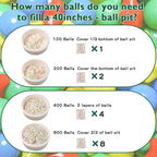 TRENDPLAY Plastic Balls for Ball Pits 2.2 Inch, Pack of 50 100 200 500 Hollow Balls, Perfect for Toddler Baby Pools,Party,Festival Decoration