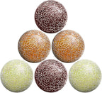 6 PCS 2.5inch Glass Decoration Orbs Set Glass Mosaic Sphere Balls Mix Color Bowls Vases Table Centerpieces Home Living Room Christmas Wedding Party Ornaments