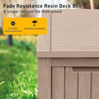 DRATO 200 Gallon Deck Box, Waterproof Resin Large Outdoor Storgae Box for Patio Furniture, Patio Cushions, Gardening Tools, Pool Supplies, Lockable